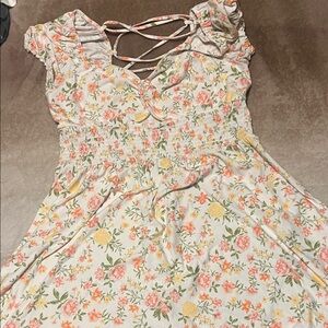 No Boundaries Floral Casual Dress - Pink, Yellow, Green